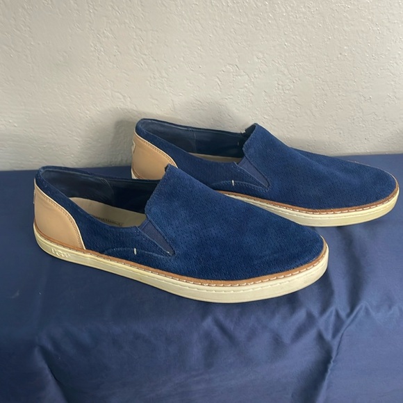 UGG Shoes - UGG Adley Perf Blue Suede Slip-on Shoe, size 9